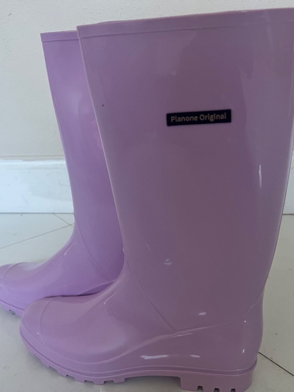 Planone Tall Rain Boot Women Waterproof Polo PINK Euro Size 42 US Women 11 Men 9
